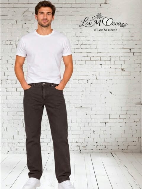 👖 Pantalon homme droit gris anthracite – Sergio Vitti – Taille 40 / L