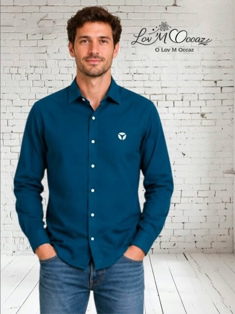 👔 Chemise homme OX’Bridge bleu marine – Taille M