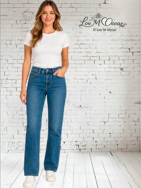 👖 Jean femme bleu denim CAMBI – Wide Leg – Taille 38