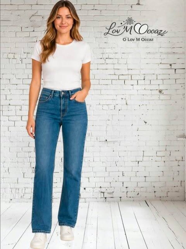 👖 Jean femme bleu denim CAMBI – Wide Leg – Taille 38
