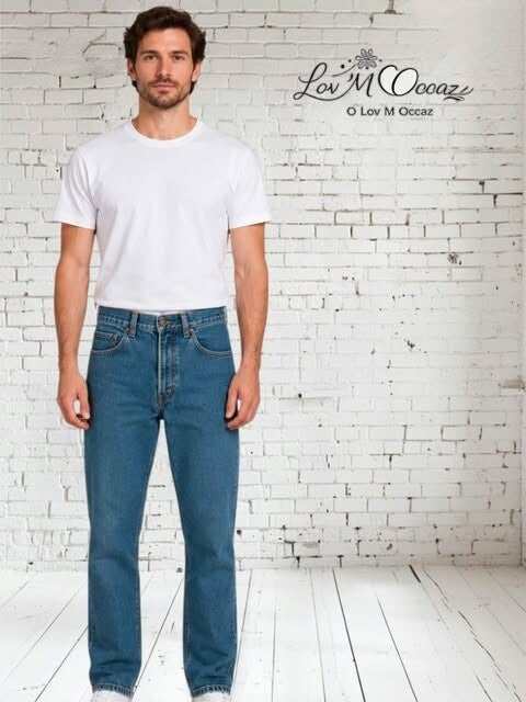 Jean droit homme bleu marine K-Dran – Taille M