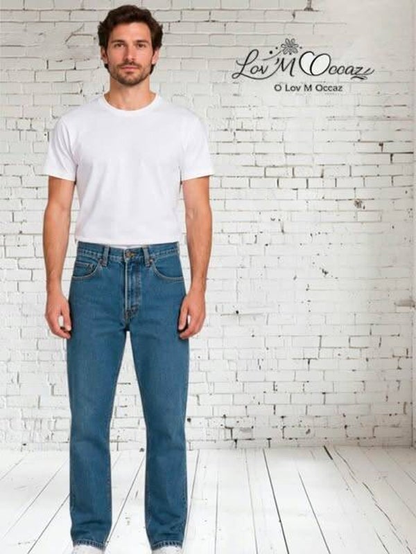 Jean droit homme bleu marine K-Dran – Taille M