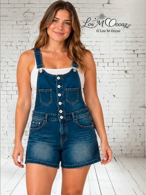 👖 Salopette short en jean bleu Fionina – Taille M