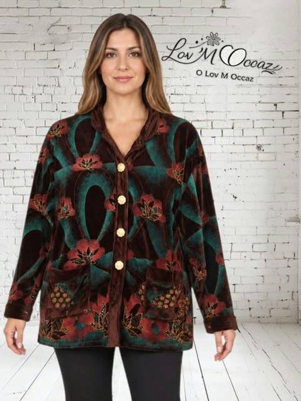 🌺 Veste vintage Neuville – Taille 46/48