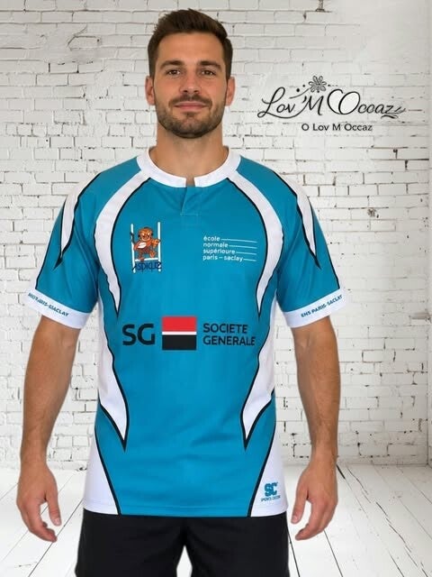 🏉 Maillot de rugby homme ASPIQUE – ENS Paris-Saclay – Taille L - Numero 7