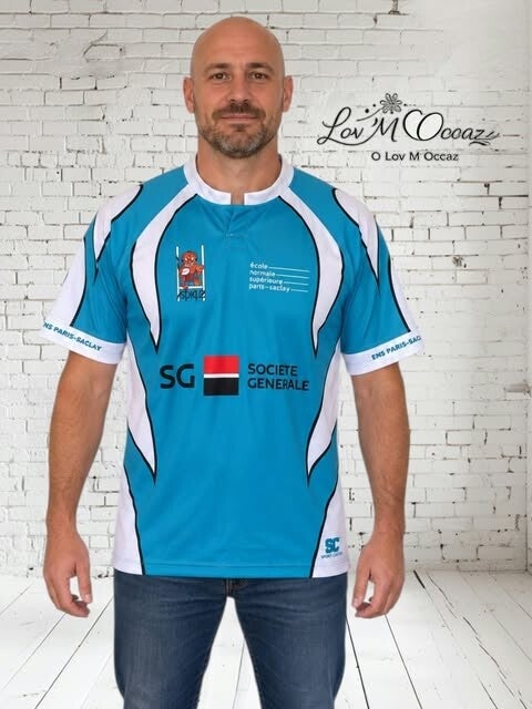 🏉 Maillot de rugby homme Sports Custom – ASPIQUE ENS Paris-Saclay – Taille L -Numéro 8