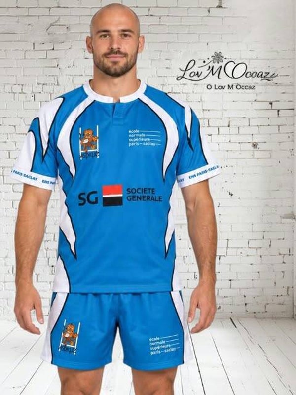 🏉 Ensemble de rugby homme ENS Paris-Saclay – Taille L -Numéro 19