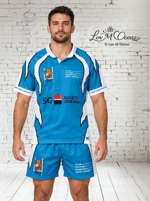 🏉 Ensemble de rugby homme Sports Custom – ASPIQUE ENS Paris-Saclay – Taille XL - Numéro 3