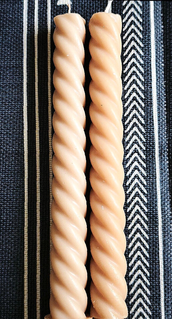 2 velas con rosca espiral