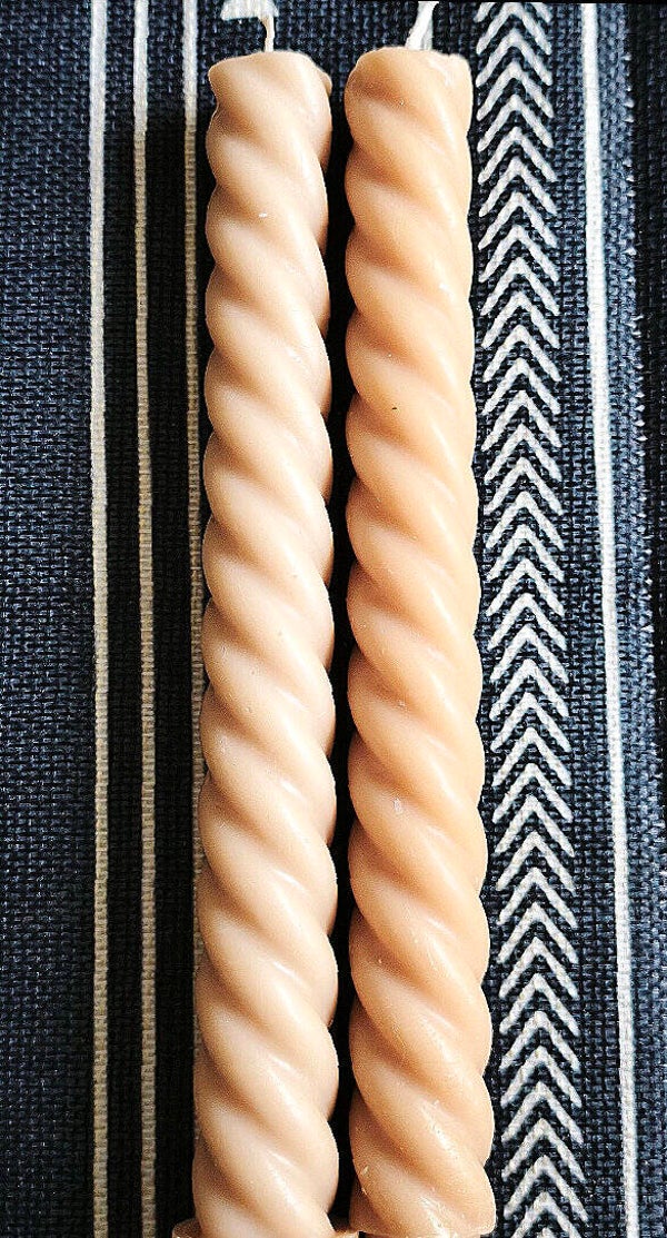 2 velas con rosca espiral