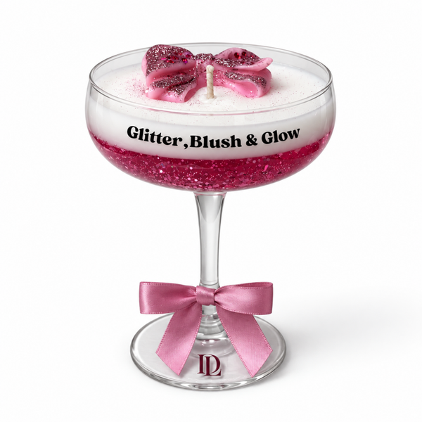 Dolce Glitter & Blush Cocktail Kaars – Dolce Vita Cocktail Candle Collection