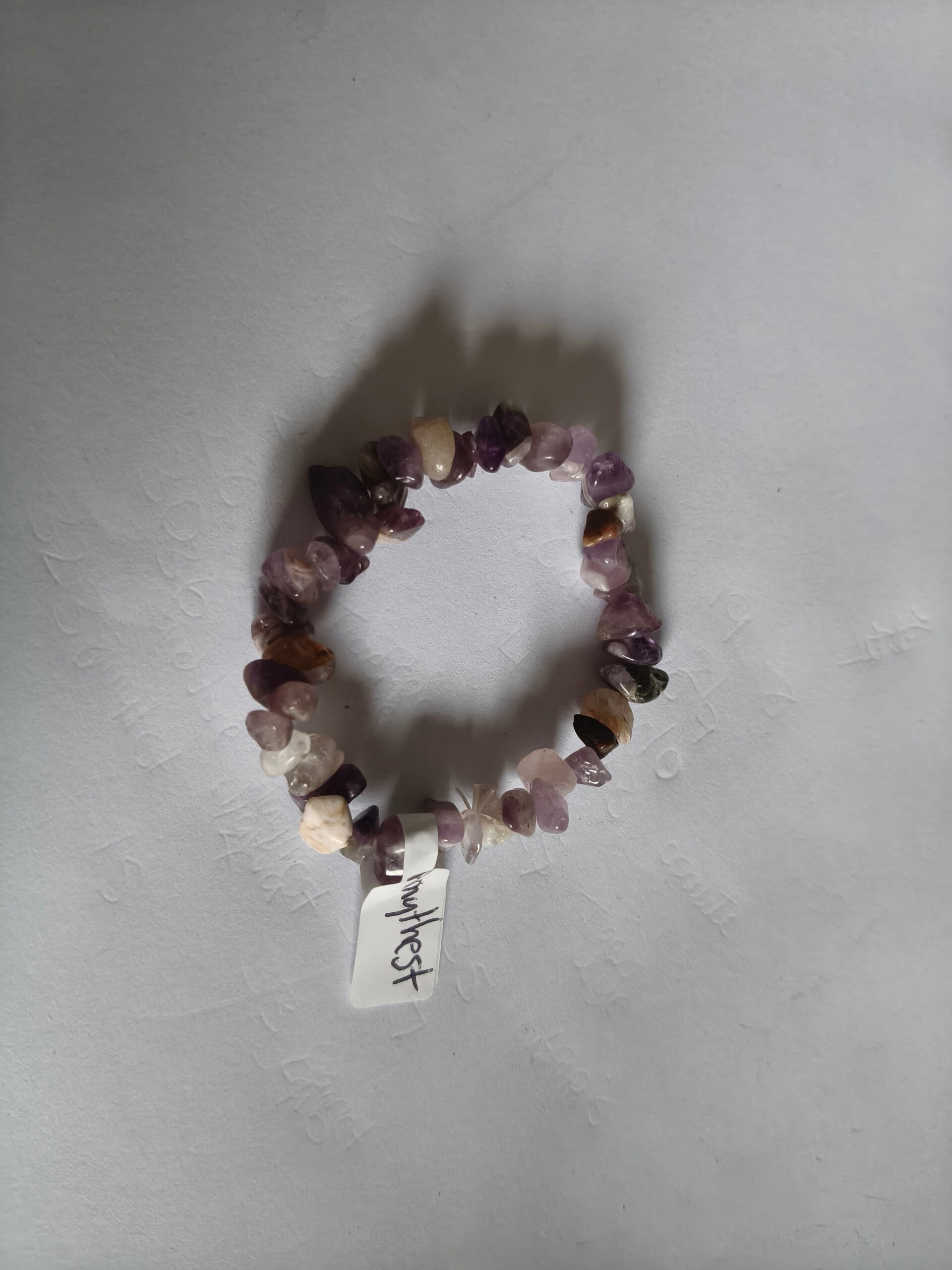Amythest chip bracelet
