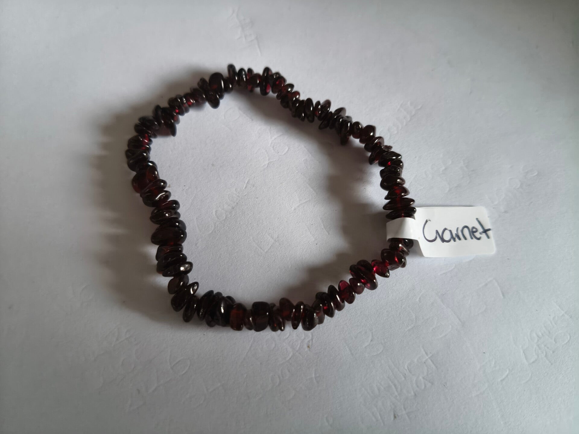 Garnet chip bracelet