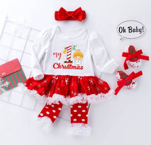 baby's eerste kerst setje  kerst engeltje