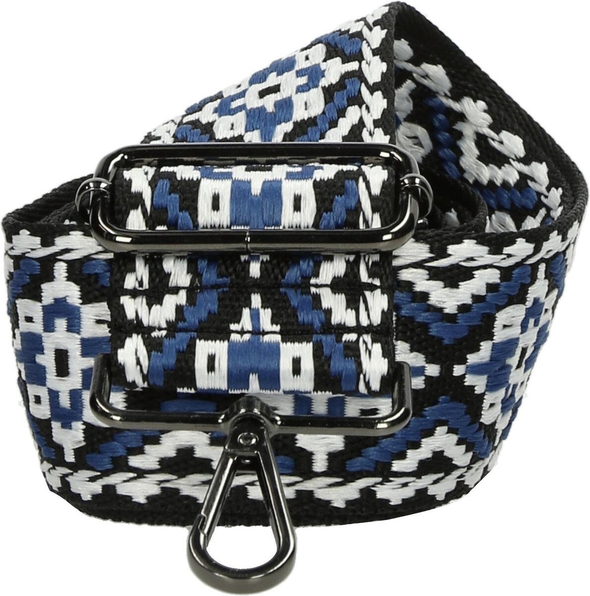 Bag strap - Festival tassenriem - schouderband/riem - blauw/wit/zwart