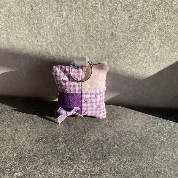 Purple Square Stuffed Keychain