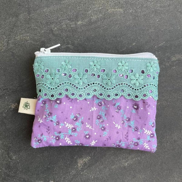 Purple Garden Zipper Pouch