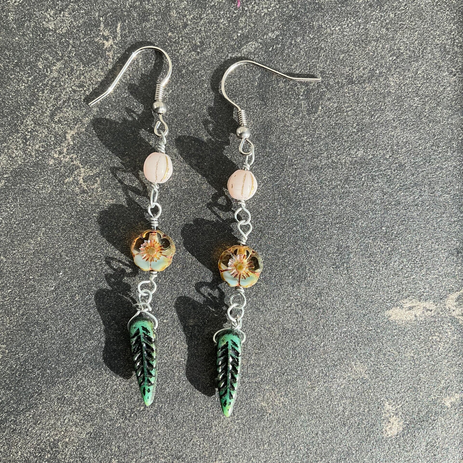 Dark Leaf Earrings