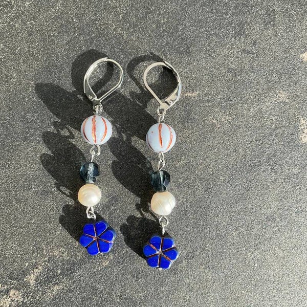 Dark Blue Earrings