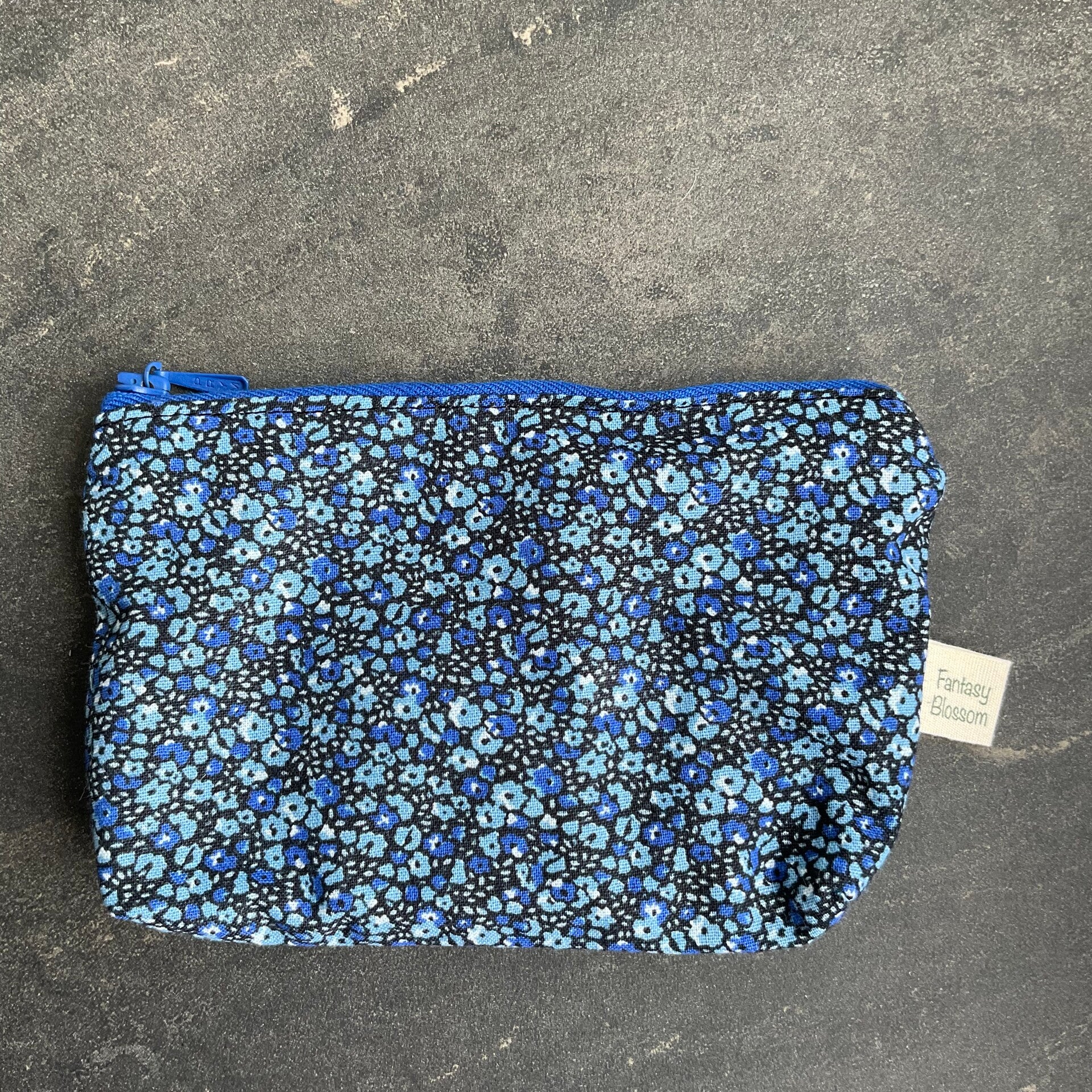 Blue Flowers Pouch