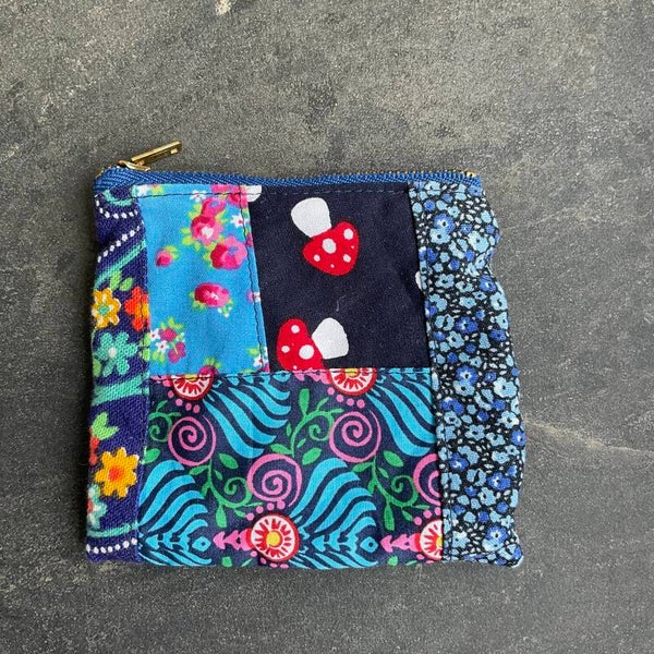 Dark Blue Patch Pouch