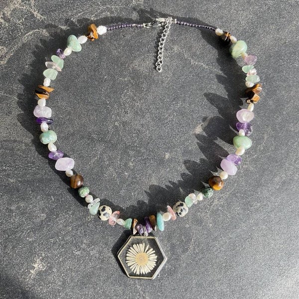 Stone Flower Necklace