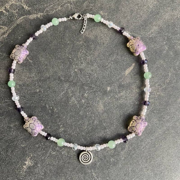 Turtle Spiral Necklace