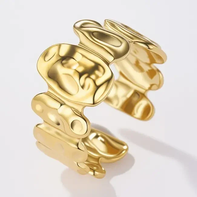 28. Ring - Bubbels - RVS - Goud