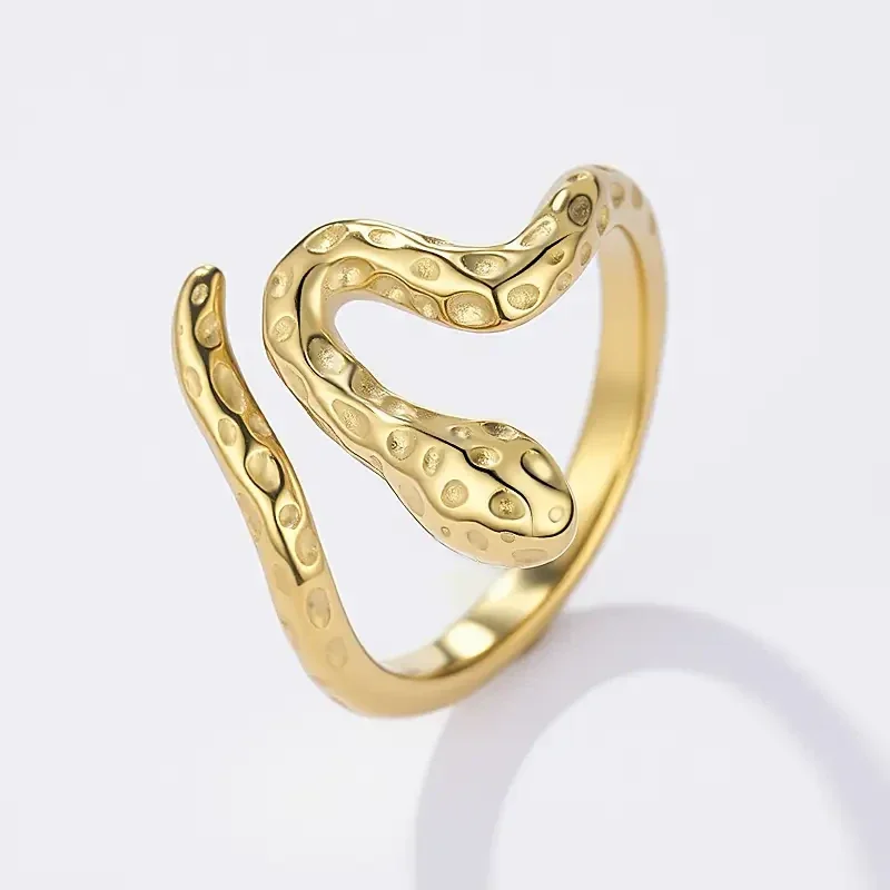 23. Ring - Snakes Dents - RVS - Goud