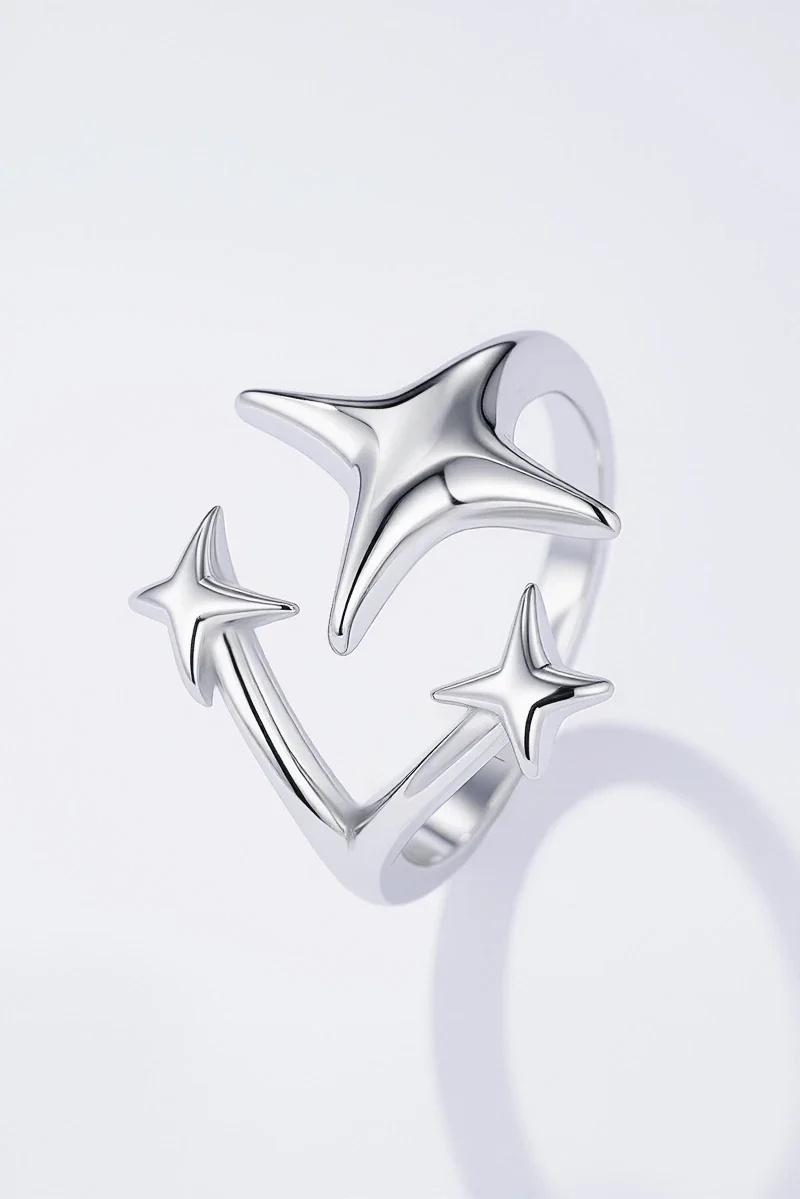 10. Ring - Stars - RVS - Zilver