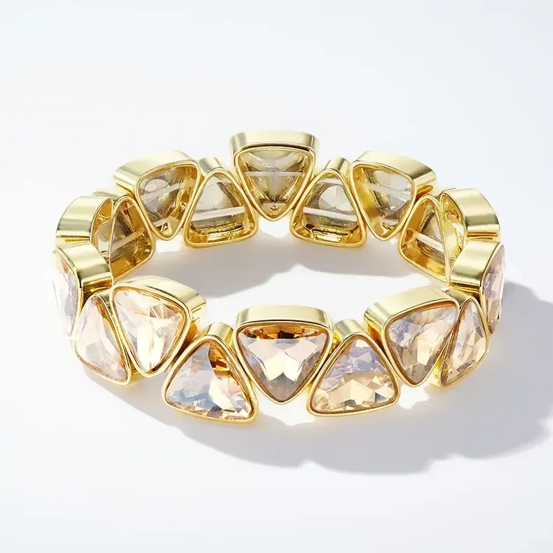 04. Armband - Stones Around - RVS - Goud
