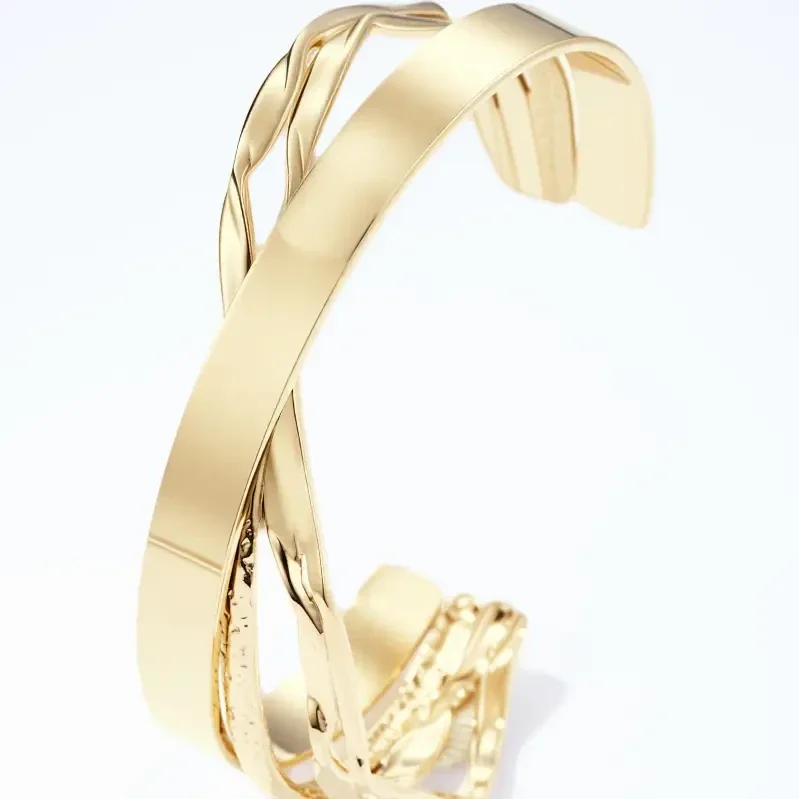 18. Armband - Double Click on - RVS - Goud