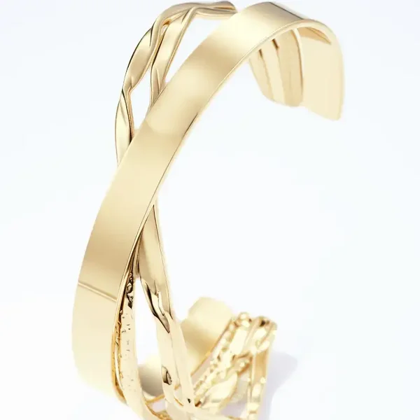 18. Armband - Double Click on - RVS - Goud