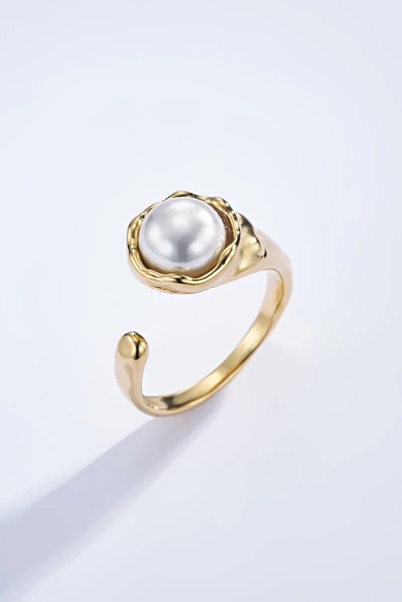 03. Ring - Pearl - RVS - Goud