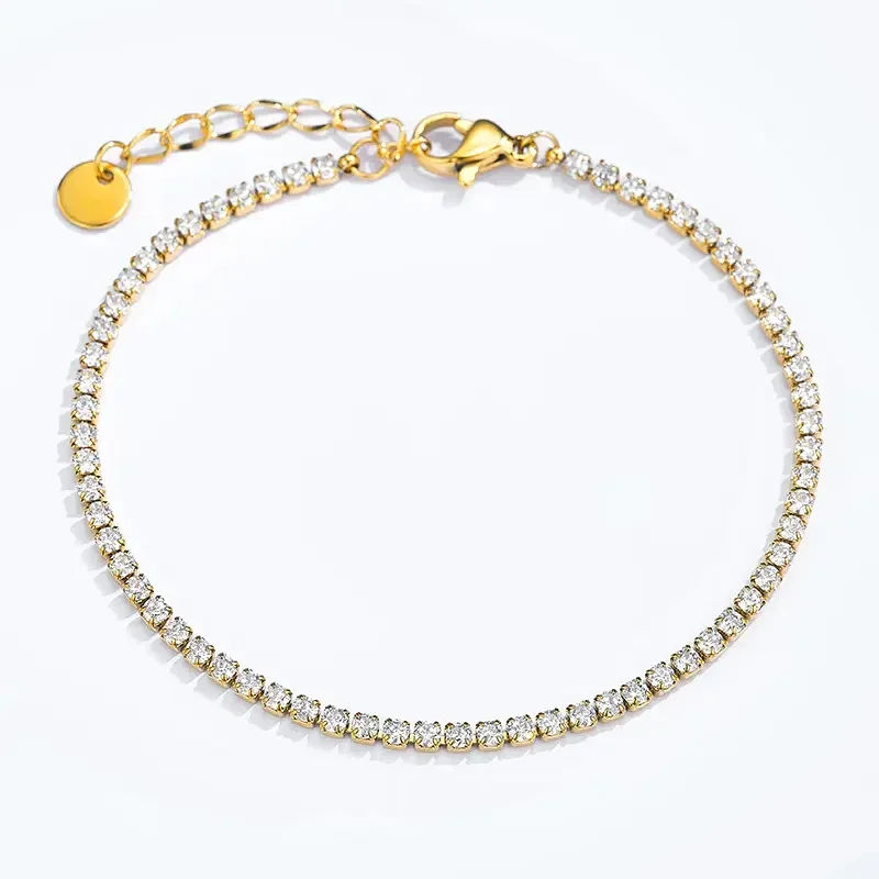 08. Armband - Tennis - RVS - Goud