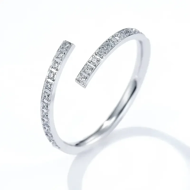 04. Ring - Flow & Stone - RVS - Zilver