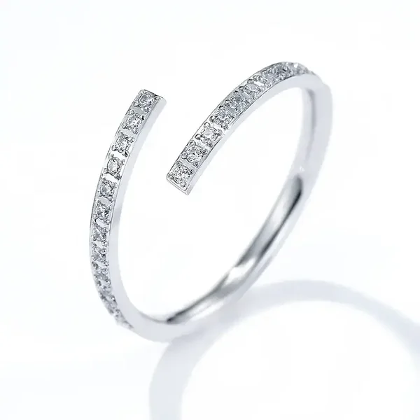 04. Ring - Flow & Stone - RVS - Zilver