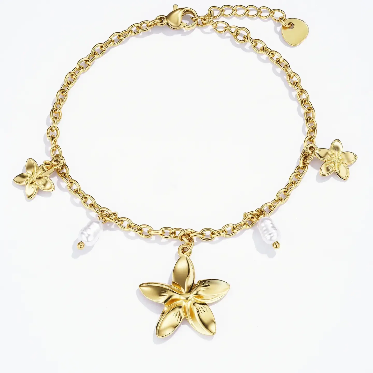 11. Armband - Flower Star - RVS - Goud