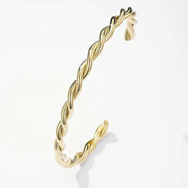 24. Armband - Twist Rope - RVS - Goud