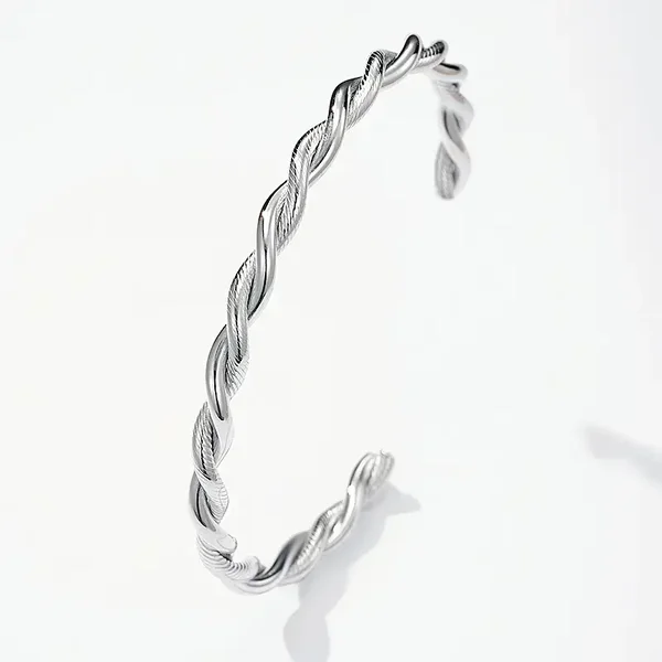 12. Armband - Twist Rope - RVS - Zilver