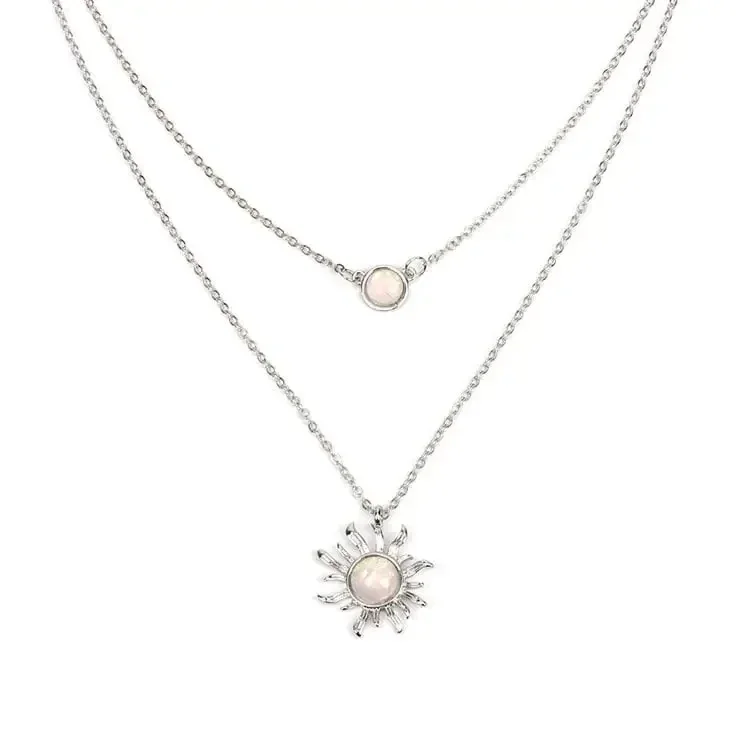 02. Ketting - Double Sun - Koper - Zilver