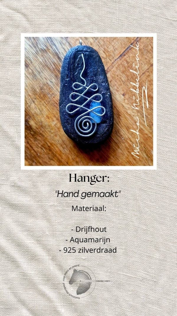 Hanger – Aquamarijn & Unalome
