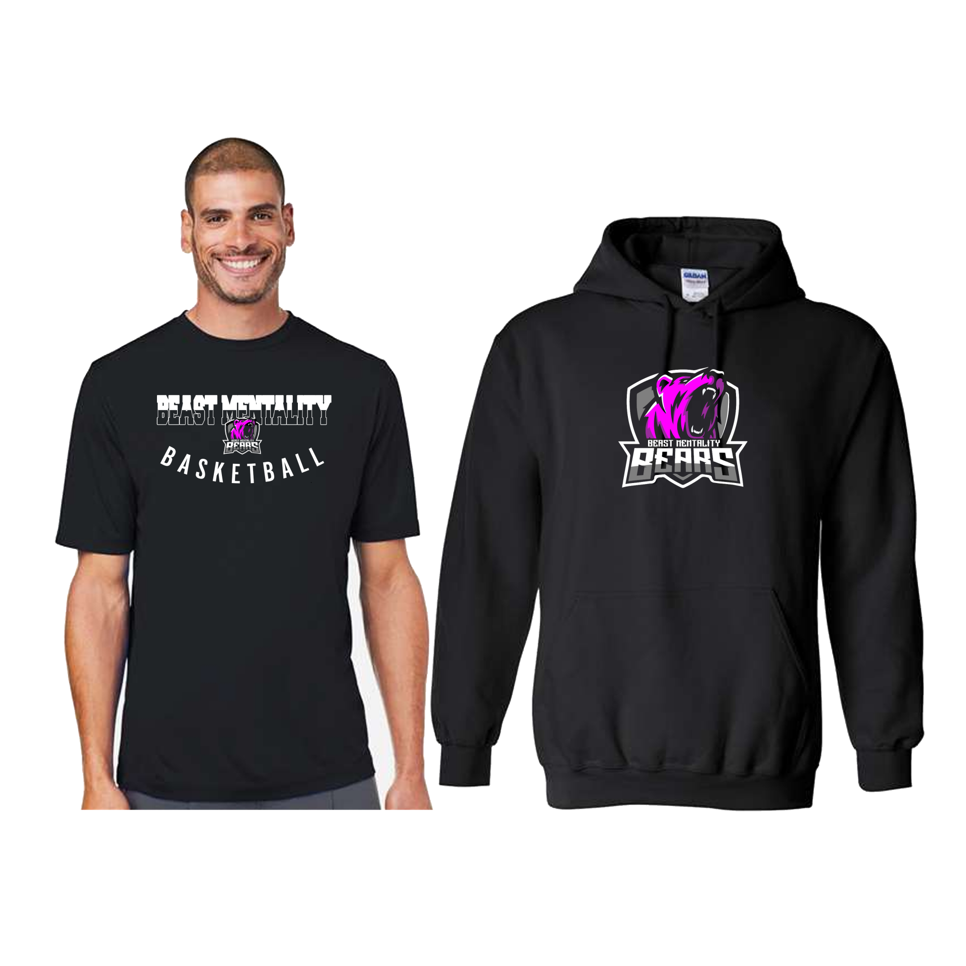 Beast Mentality Bears Basketball T-Shirt