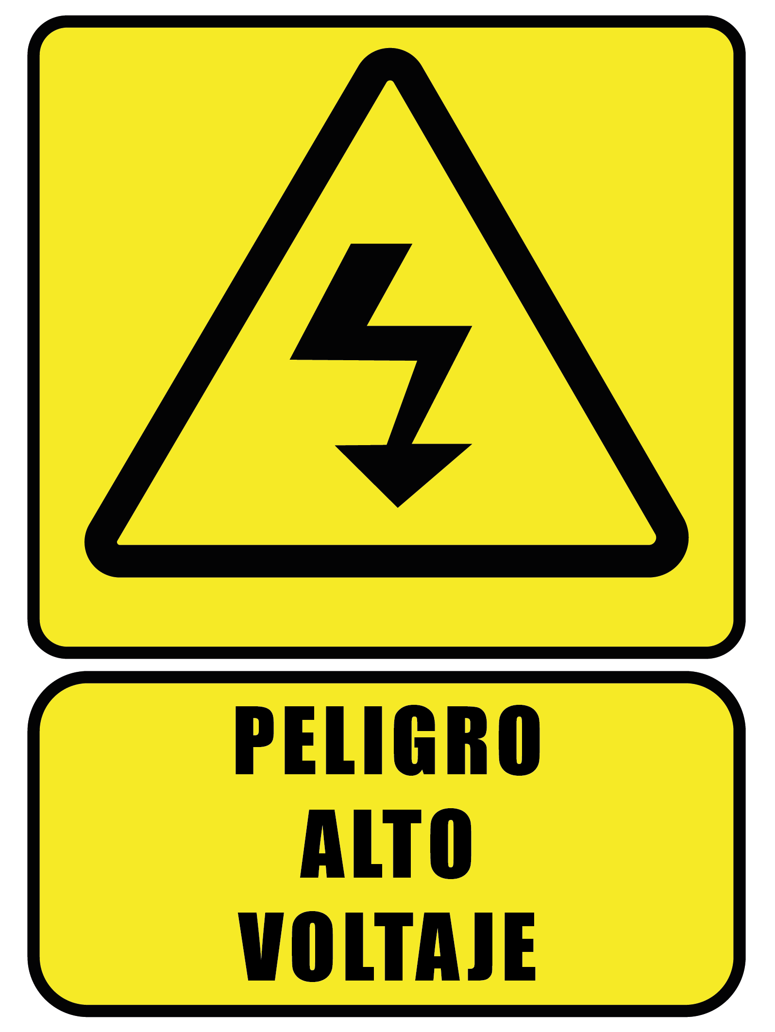SEÑALETICA ALTO VOLTAJE