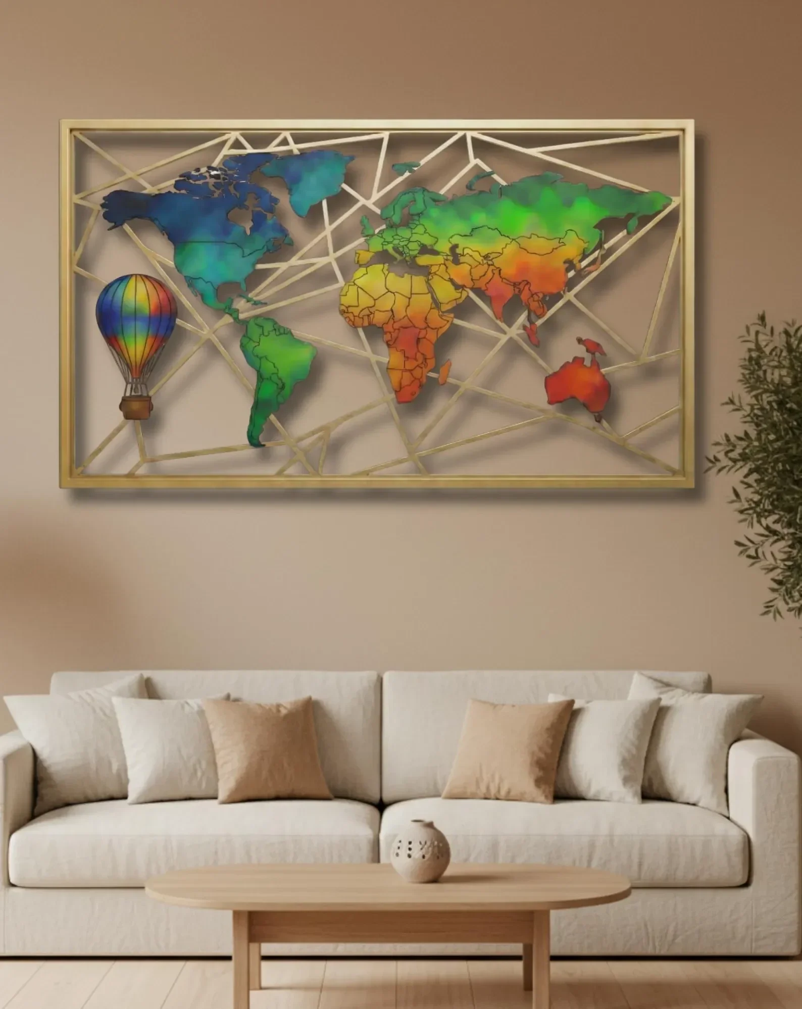 Carte du monde géométrique