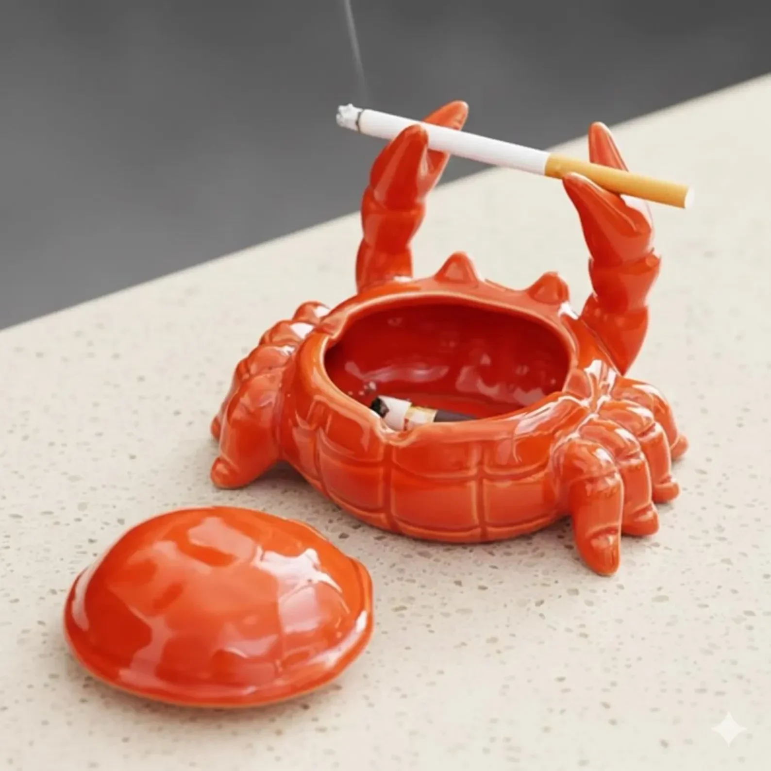 Cendrier crabe en céramique