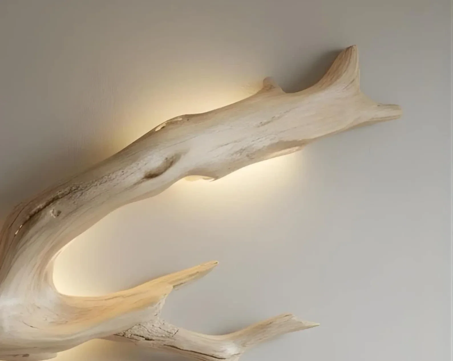 Large Driftwood Branch LED Wall Sconce