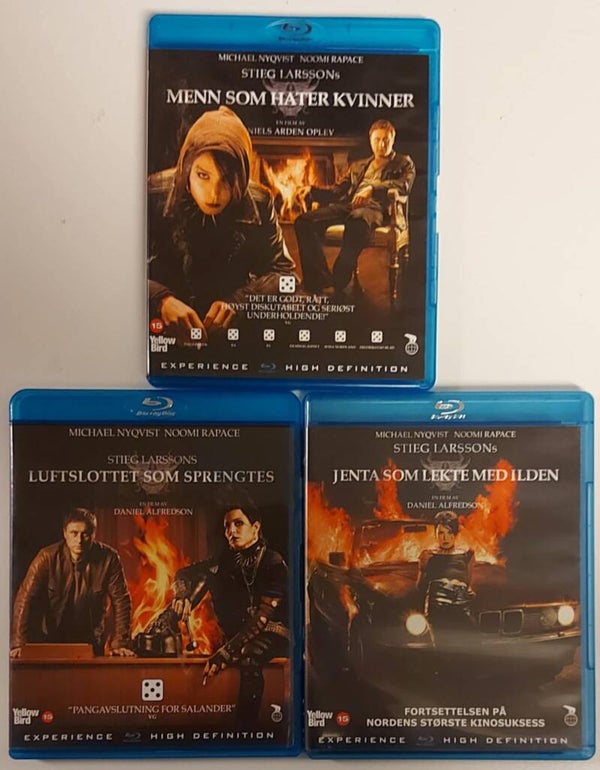 Stieg Larssons trilogi (3 x Blu-Ray)