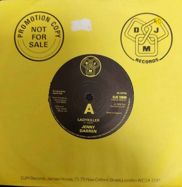 Jenny Darren ‎– Ladykiller / City Lights (7" - Promo)