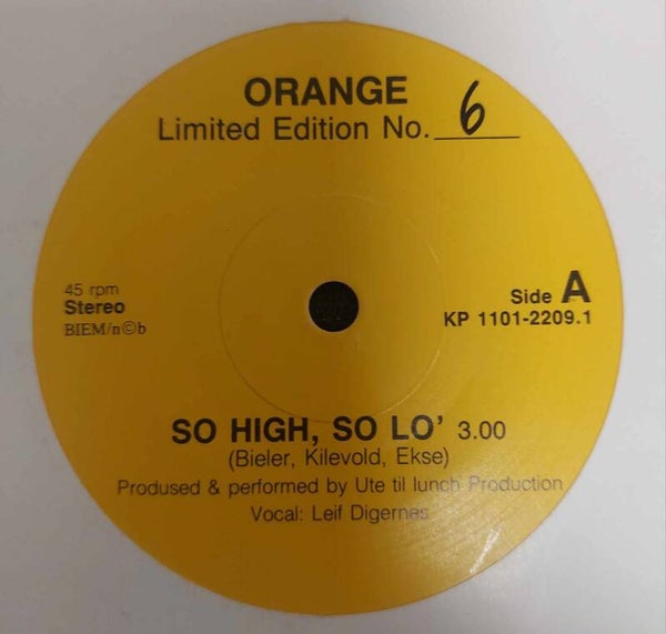 Ute Til Lunch ‎– So High So Lo'/So Good (7")